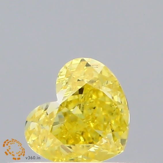 Loose Diamond - HEART 0.34ct Fancy Vivid Yellow VVS2: Loose Diamond - HEART 0.34ct Fancy Vivid Yellow VVS2 Source: This is a real non-mined Diamond that has been grown in a lab Shape: HEART Carats: 0.34 Color: Fancy Vivid Yellow Certification: IGI Video: