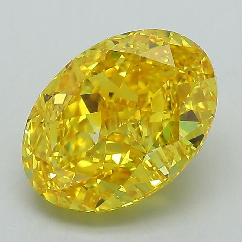 Loose Diamond - OVAL 3.01ct Fancy Vivid Yellow VS1: Loose Diamond - OVAL 3.01ct Fancy Vivid Yellow VS1 Source: This is a real non-mined Diamond that has been grown in a lab Shape: OVAL Carats: 3.01 Color: Fancy Vivid Yellow Certification: IGI Video: