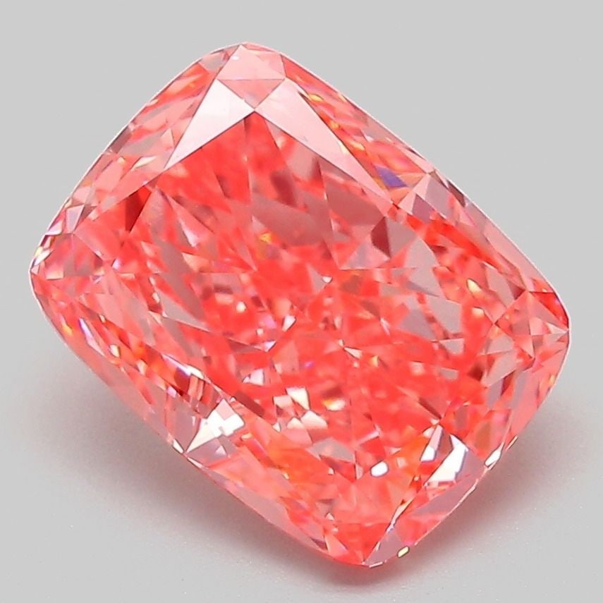 Loose Diamond - CUSHION MODIFIED 3.19ct Fancy Vivid Pink VVS2: Loose Diamond - CUSHION MODIFIED 3.19ct Fancy Vivid Pink VVS2 Source: This is a real non-mined Diamond that has been grown in a lab Shape: CUSHION MODIFIED Carats: 3.19 Color: Fancy Vivid Pink Certifi