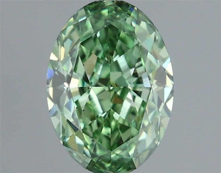 Loose Diamond - OVAL 1.1ct Fancy Vivid Green VS2: Loose Diamond - OVAL 1.1ct Fancy Vivid Green VS2 Source: This is a real non-mined Diamond that has been grown in a lab Shape: OVAL Carats: 1.1 Color: Fancy Vivid Green Certification: IGI Video: