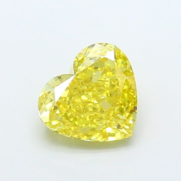 Loose Diamond - HEART 1.23ct Fancy Vivid Yellow VS1: Loose Diamond - HEART 1.23ct Fancy Vivid Yellow VS1 Source: This is a real non-mined Diamond that has been grown in a lab Shape: HEART Carats: 1.23 Color: Fancy Vivid Yellow Certification: IGI Video: