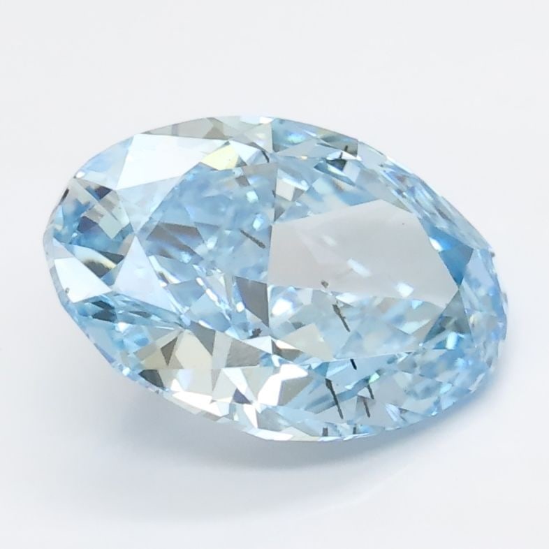 Loose Diamond - OVAL 1.91ct Blue I1: Loose Diamond - OVAL 1.91ct Blue I1 Source: This is a real non-mined Diamond that has been grown in a lab Shape: OVAL Carats: 1.91 Color: Blue Certification: NONE Video: