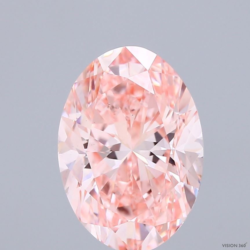 Loose Diamond - OVAL 3.03ct Fancy Vivid Pink VS1: Loose Diamond - OVAL 3.03ct Fancy Vivid Pink VS1 Source: This is a real non-mined Diamond that has been grown in a lab Shape: OVAL Carats: 3.03 Color: Fancy Vivid Pink Certification: IGI Video: