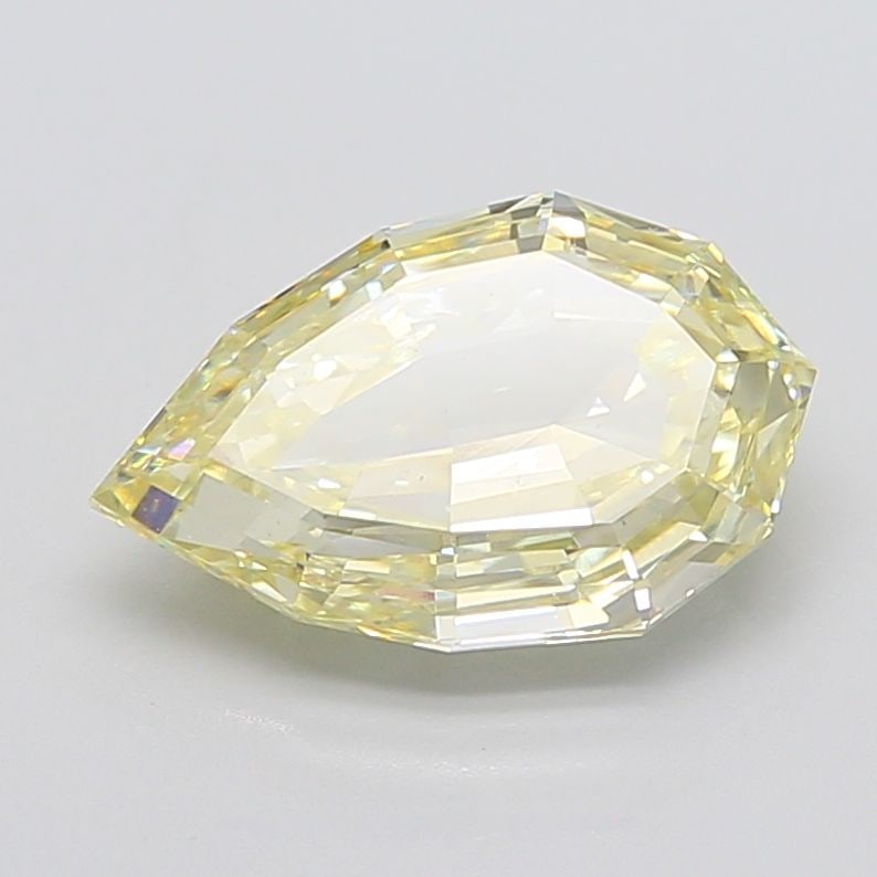 Loose Diamond - PEAR 5.09ct Fancy Light Yellow VS1: Loose Diamond - PEAR 5.09ct Fancy Light Yellow VS1 Source: This is a real non-mined Diamond that has been grown in a lab Shape: PEAR Carats: 5.09 Color: Fancy Light Yellow Certification: IGI Video: