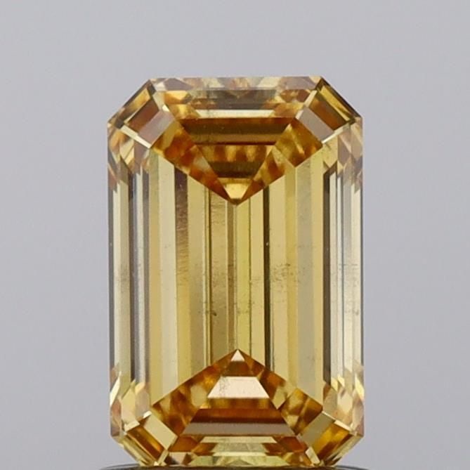 Loose Diamond - EMERALD 1.05ct Fancy Vivid Yellow VS2: Loose Diamond - EMERALD 1.05ct Fancy Vivid Yellow VS2 Source: This is a real non-mined Diamond that has been grown in a lab Shape: EMERALD Carats: 1.05 Color: Fancy Vivid Yellow Certification: NONE Vi