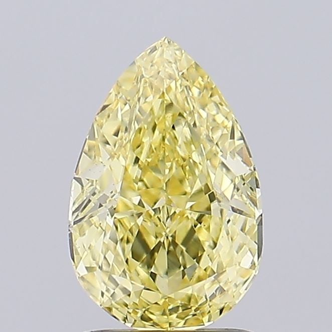 Loose Diamond - PEAR 1.53ct Fancy Intense Yellow VS1: Loose Diamond - PEAR 1.53ct Fancy Intense Yellow VS1 Source: This is a real non-mined Diamond that has been grown in a lab Shape: PEAR Carats: 1.53 Color: Fancy Intense Yellow Certification: IGI Video
