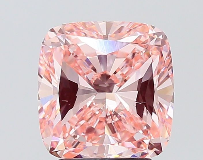 Loose Diamond - CUSHION MODIFIED 3.01ct Fancy Intense Pink VS2: Loose Diamond - CUSHION MODIFIED 3.01ct Fancy Intense Pink VS2 Source: This is a real non-mined Diamond that has been grown in a lab Shape: CUSHION MODIFIED Carats: 3.01 Color: Fancy Intense Pink Cert