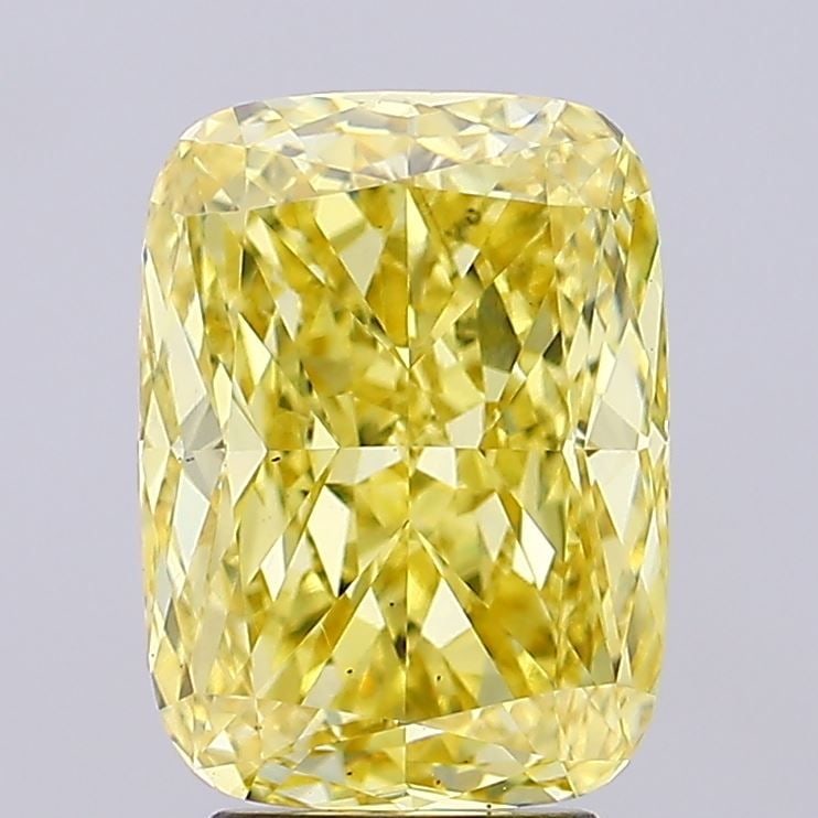Loose Diamond - CUSHION MODIFIED 4.03ct Fancy Vivid Yellow VS2: Loose Diamond - CUSHION MODIFIED 4.03ct Fancy Vivid Yellow VS2 Source: This is a real non-mined Diamond that has been grown in a lab Shape: CUSHION MODIFIED Carats: 4.03 Color: Fancy Vivid Yellow Cert