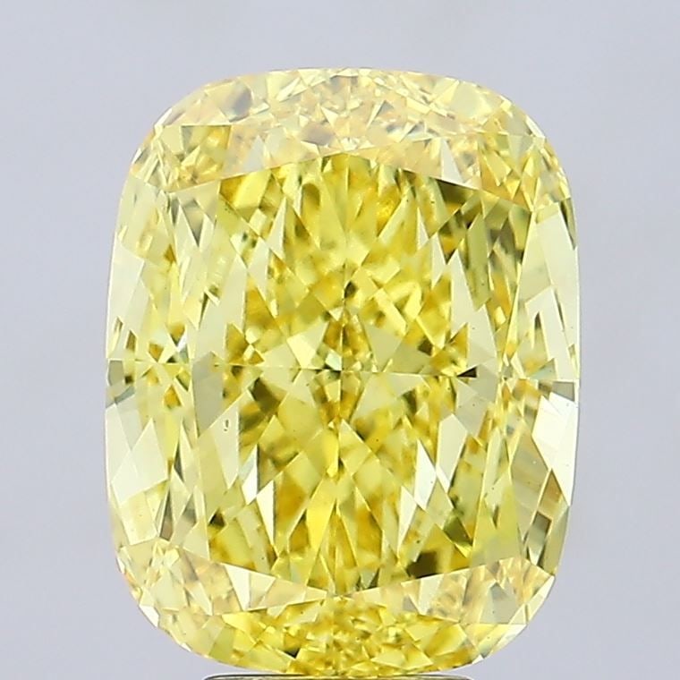 Loose Diamond - CUSHION MODIFIED 8.01ct Fancy Vivid Yellow VS1: Loose Diamond - CUSHION MODIFIED 8.01ct Fancy Vivid Yellow VS1 Source: This is a real non-mined Diamond that has been grown in a lab Shape: CUSHION MODIFIED Carats: 8.01 Color: Fancy Vivid Yellow Cert