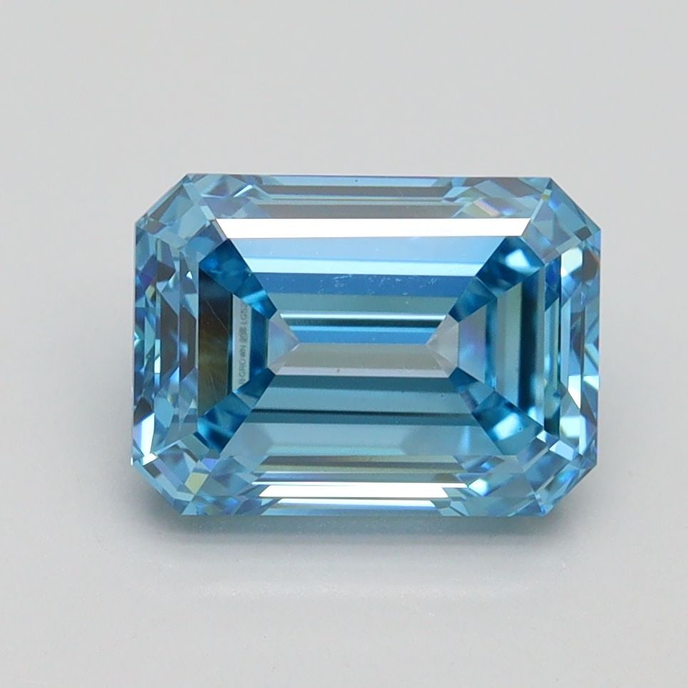 Loose Diamond - EMERALD 2.51ct Fancy Intense Blue VS1: Loose Diamond - EMERALD 2.51ct Fancy Intense Blue VS1 Source: This is a real non-mined Diamond that has been grown in a lab Shape: EMERALD Carats: 2.51 Color: Fancy Intense Blue Certification: IGI Vid