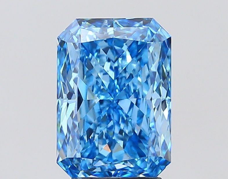 Loose Diamond - RADIANT 3.02ct Fancy Vivid Blue VVS2: Loose Diamond - RADIANT 3.02ct Fancy Vivid Blue VVS2 Source: This is a real non-mined Diamond that has been grown in a lab Shape: RADIANT Carats: 3.02 Color: Fancy Vivid Blue Certification: IGI Video: