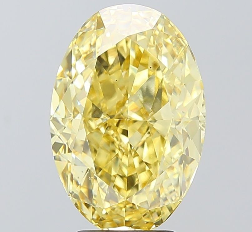 Loose Diamond - OVAL 5.05ct Fancy Intense Yellow VS1: Loose Diamond - OVAL 5.05ct Fancy Intense Yellow VS1 Source: This is a real non-mined Diamond that has been grown in a lab Shape: OVAL Carats: 5.05 Color: Fancy Intense Yellow Certification: IGI Video