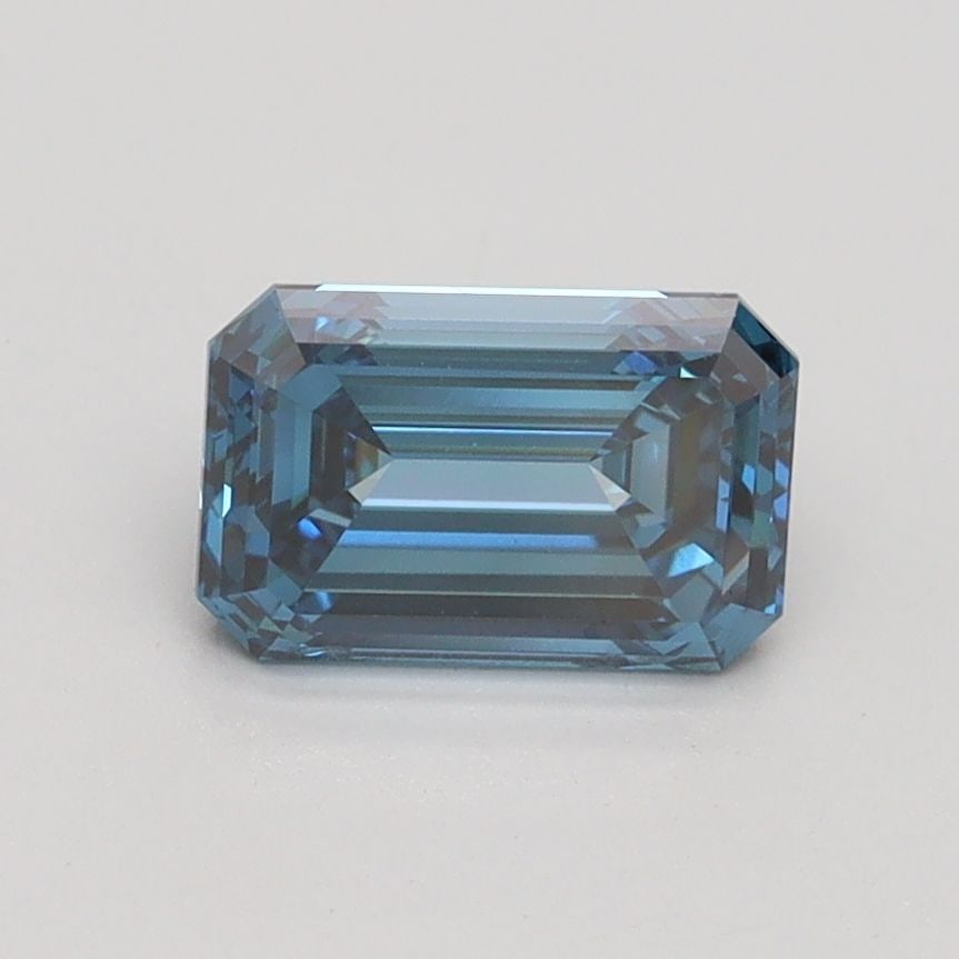 Loose Diamond - EMERALD 1.06ct Fancy Vivid Blue VS1: Loose Diamond - EMERALD 1.06ct Fancy Vivid Blue VS1 Source: This is a real non-mined Diamond that has been grown in a lab Shape: EMERALD Carats: 1.06 Color: Fancy Vivid Blue Certification: IGI Video: