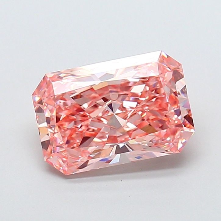 Loose Diamond - RADIANT 3.03ct Fancy Vivid Pink VS1: Loose Diamond - RADIANT 3.03ct Fancy Vivid Pink VS1 Source: This is a real non-mined Diamond that has been grown in a lab Shape: RADIANT Carats: 3.03 Color: Fancy Vivid Pink Certification: IGI Video: