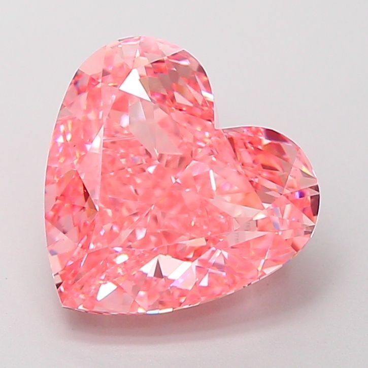 Loose Diamond - HEART 2.51ct Fancy Vivid Pink VS2: Loose Diamond - HEART 2.51ct Fancy Vivid Pink VS2 Source: This is a real non-mined Diamond that has been grown in a lab Shape: HEART Carats: 2.51 Color: Fancy Vivid Pink Certification: IGI Video: