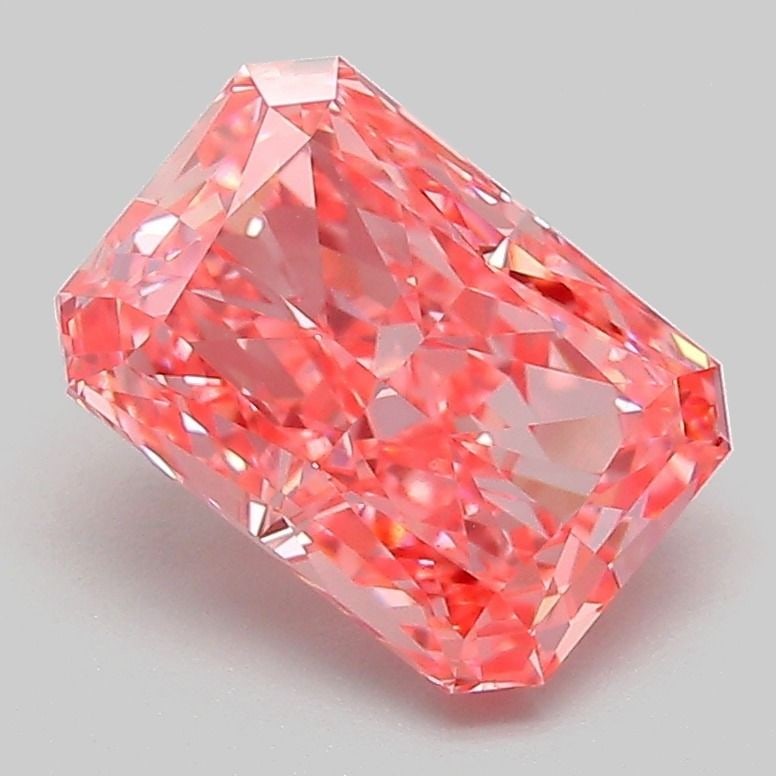Loose Diamond - RADIANT 2.1ct Fancy Vivid Pink VVS2: Loose Diamond - RADIANT 2.1ct Fancy Vivid Pink VVS2 Source: This is a real non-mined Diamond that has been grown in a lab Shape: RADIANT Carats: 2.1 Color: Fancy Vivid Pink Certification: IGI Video: