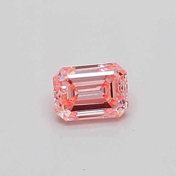 Loose Diamond - EMERALD 0.34ct Fancy Intense Pink VS2: Loose Diamond - EMERALD 0.34ct Fancy Intense Pink VS2 Source: This is a real non-mined Diamond that has been grown in a lab Shape: EMERALD Carats: 0.34 Color: Fancy Intense Pink Certification: IGI Vid