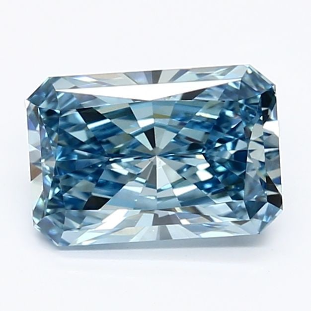 Loose Diamond - RADIANT 1.34ct Fancy Vivid Blue VS2: Loose Diamond - RADIANT 1.34ct Fancy Vivid Blue VS2 Source: This is a real non-mined Diamond that has been grown in a lab Shape: RADIANT Carats: 1.34 Color: Fancy Vivid Blue Certification: IGI Video: