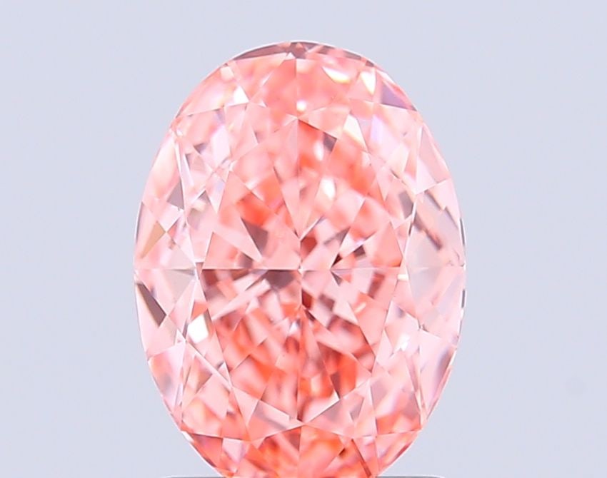 Loose Diamond - OVAL 1.69ct Fancy Vivid Pink VVS2: Loose Diamond - OVAL 1.69ct Fancy Vivid Pink VVS2 Source: This is a real non-mined Diamond that has been grown in a lab Shape: OVAL Carats: 1.69 Color: Fancy Vivid Pink Certification: IGI Video: