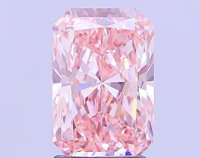 Loose Diamond - RADIANT 2.5ct Fancy Intense Pink VS2: Loose Diamond - RADIANT 2.5ct Fancy Intense Pink VS2 Source: This is a real non-mined Diamond that has been grown in a lab Shape: RADIANT Carats: 2.5 Color: Fancy Intense Pink Certification: IGI Video