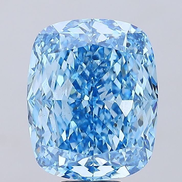 Loose Diamond - CUSHION MODIFIED 13.43ct Fancy Vivid Blue SI1: Loose Diamond - CUSHION MODIFIED 13.43ct Fancy Vivid Blue SI1 Source: This is a real non-mined Diamond that has been grown in a lab Shape: CUSHION MODIFIED Carats: 13.43 Color: Fancy Vivid Blue Certif