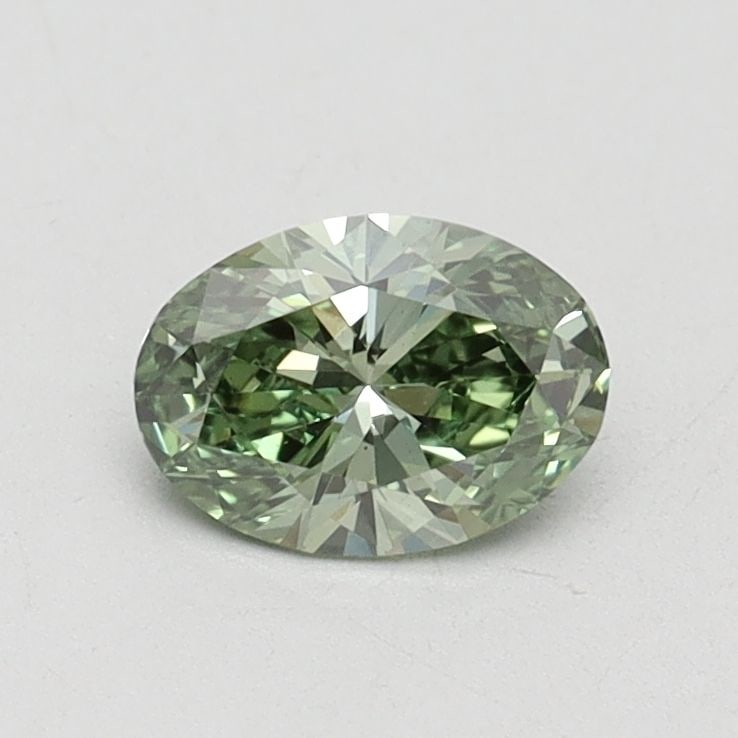 Loose Diamond - OVAL 0.53ct Fancy Vivid Green VS1: Loose Diamond - OVAL 0.53ct Fancy Vivid Green VS1 Source: This is a real non-mined Diamond that has been grown in a lab Shape: OVAL Carats: 0.53 Color: Fancy Vivid Green Certification: IGI Video: