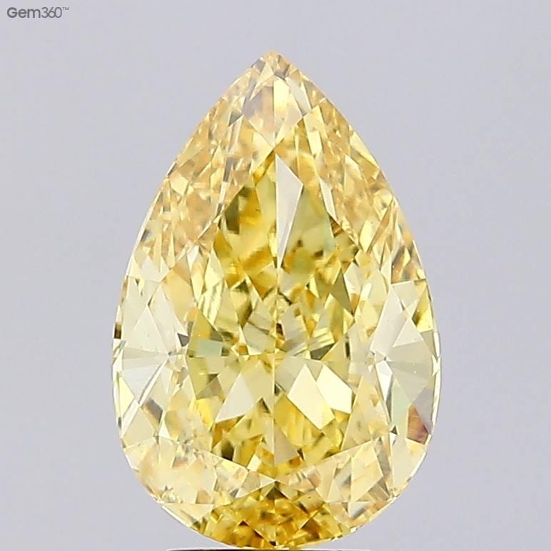 Loose Diamond - PEAR 6.02ct Fancy Vivid Yellow VS1: Loose Diamond - PEAR 6.02ct Fancy Vivid Yellow VS1 Source: This is a real non-mined Diamond that has been grown in a lab Shape: PEAR Carats: 6.02 Color: Fancy Vivid Yellow Certification: IGI Video: