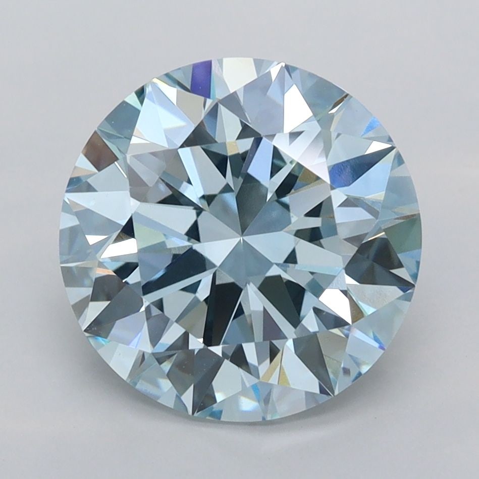 Loose Diamond - ROUND 3.5ct Fancy Intense Blue VVS2: Loose Diamond - ROUND 3.5ct Fancy Intense Blue VVS2 Source: This is a real non-mined Diamond that has been grown in a lab Shape: ROUND Carats: 3.5 Color: Fancy Intense Blue Certification: IGI Video: