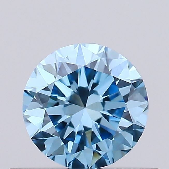Loose Diamond - ROUND 0.34ct Fancy Vivid Blue VVS1: Loose Diamond - ROUND 0.34ct Fancy Vivid Blue VVS1 Source: This is a real non-mined Diamond that has been grown in a lab Shape: ROUND Carats: 0.34 Color: Fancy Vivid Blue Certification: IGI The Diamon