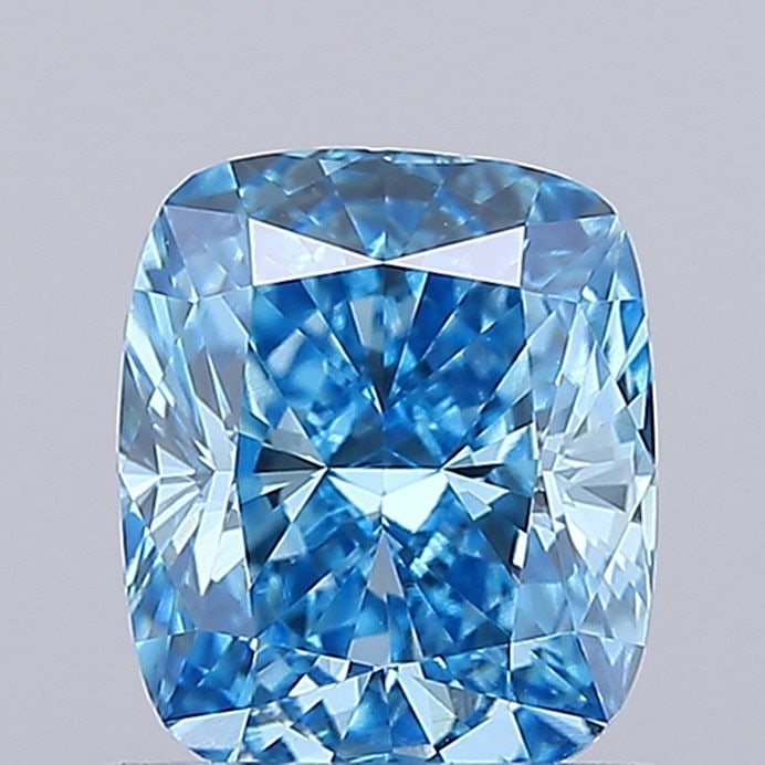 Loose Diamond - CUSHION MODIFIED 1.03ct Fancy Vivid Blue VS1: Loose Diamond - CUSHION MODIFIED 1.03ct Fancy Vivid Blue VS1 Source: This is a real non-mined Diamond that has been grown in a lab Shape: CUSHION MODIFIED Carats: 1.03 Color: Fancy Vivid Blue Certific