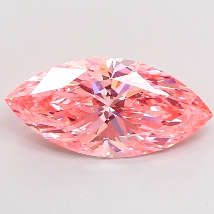 Loose Diamond - MARQUISE 2.55ct Fancy Vivid Pink VVS2: Loose Diamond - MARQUISE 2.55ct Fancy Vivid Pink VVS2 Source: This is a real non-mined Diamond that has been grown in a lab Shape: MARQUISE Carats: 2.55 Color: Fancy Vivid Pink Certification: IGI Vide