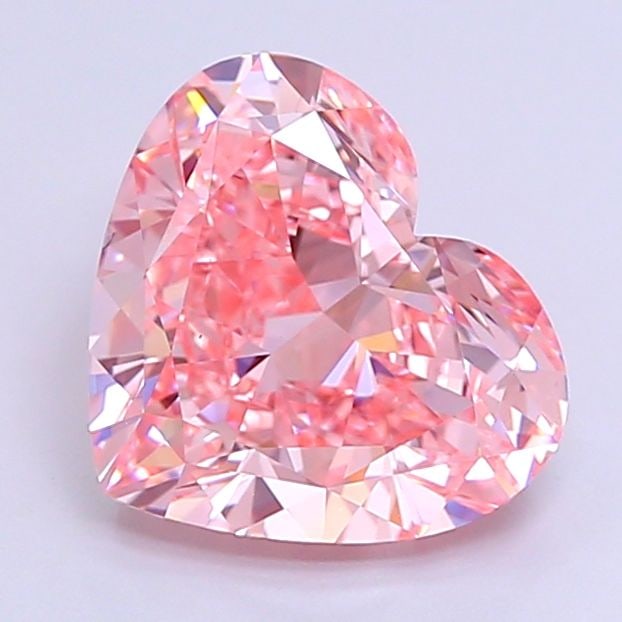 Loose Diamond - HEART 3.1ct Fancy Vivid Pink VS2: Loose Diamond - HEART 3.1ct Fancy Vivid Pink VS2 Source: This is a real non-mined Diamond that has been grown in a lab Shape: HEART Carats: 3.1 Color: Fancy Vivid Pink Certification: IGI Video: