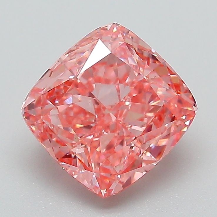 Loose Diamond - CUSHION BRILLIANT 2.04ct Fancy Vivid Pink VS1: Loose Diamond - CUSHION BRILLIANT 2.04ct Fancy Vivid Pink VS1 Source: This is a real non-mined Diamond that has been grown in a lab Shape: CUSHION BRILLIANT Carats: 2.04 Color: Fancy Vivid Pink Certif