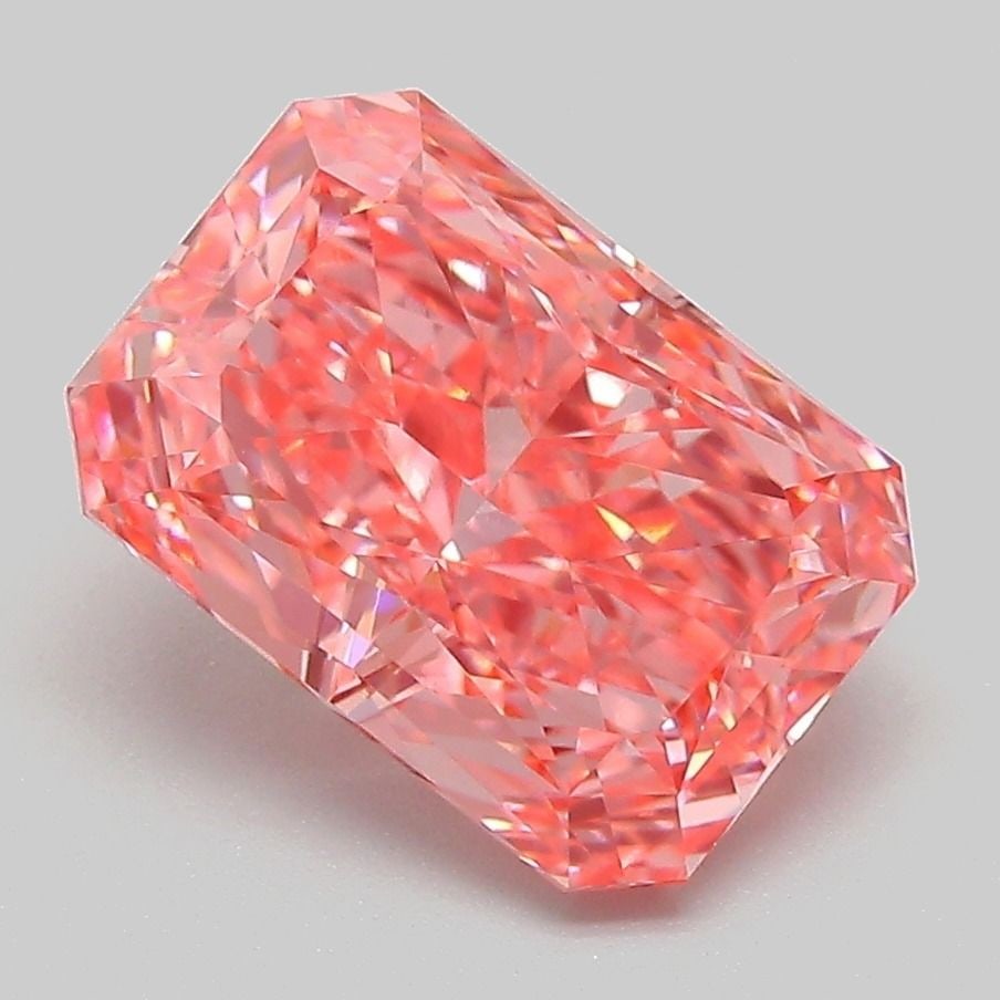 Loose Diamond - RADIANT 3.06ct Fancy Vivid Pink VS1: Loose Diamond - RADIANT 3.06ct Fancy Vivid Pink VS1 Source: This is a real non-mined Diamond that has been grown in a lab Shape: RADIANT Carats: 3.06 Color: Fancy Vivid Pink Certification: IGI Video: