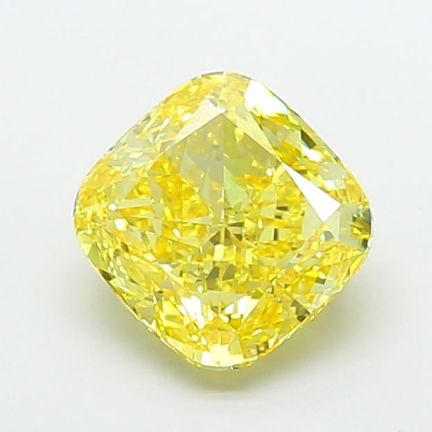 Loose Diamond - CUSHION MODIFIED 5.06ct Fancy Vivid Yellow VS1: Loose Diamond - CUSHION MODIFIED 5.06ct Fancy Vivid Yellow VS1 Source: This is a real non-mined Diamond that has been grown in a lab Shape: CUSHION MODIFIED Carats: 5.06 Color: Fancy Vivid Yellow Cert