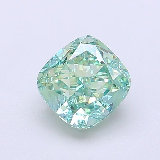 Loose Diamond - CUSHION MODIFIED 1.02ct Fancy Vivid Green VVS2: Loose Diamond - CUSHION MODIFIED 1.02ct Fancy Vivid Green VVS2 Source: This is a real non-mined Diamond that has been grown in a lab Shape: CUSHION MODIFIED Carats: 1.02 Color: Fancy Vivid Green Certi