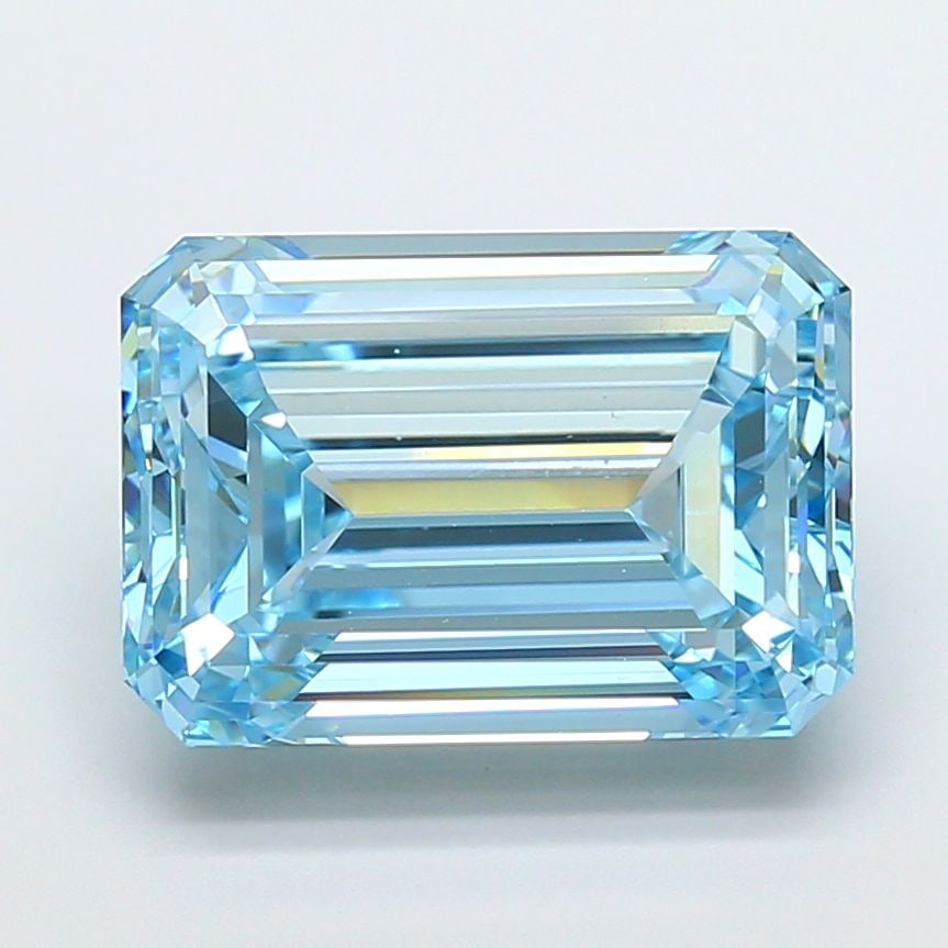 Loose Diamond - EMERALD 10.04ct Fancy Vivid Blue VS1: Loose Diamond - EMERALD 10.04ct Fancy Vivid Blue VS1 Source: This is a real non-mined Diamond that has been grown in a lab Shape: EMERALD Carats: 10.04 Color: Fancy Vivid Blue Certification: IGI Video