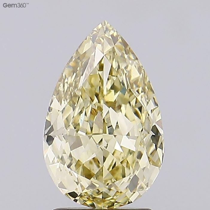 Loose Diamond - PEAR 2.52ct Fancy Yellow VVS2: Loose Diamond - PEAR 2.52ct Fancy Yellow VVS2 Source: This is a real non-mined Diamond that has been grown in a lab Shape: PEAR Carats: 2.52 Color: Fancy Yellow Certification: IGI Video: