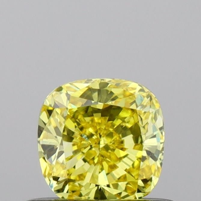 Loose Diamond - CUSHION BRILLIANT 0.48ct Fancy Vivid Yellow VS2: Loose Diamond - CUSHION BRILLIANT 0.48ct Fancy Vivid Yellow VS2 Source: This is a real non-mined Diamond that has been grown in a lab Shape: CUSHION BRILLIANT Carats: 0.48 Color: Fancy Vivid Yellow Ce