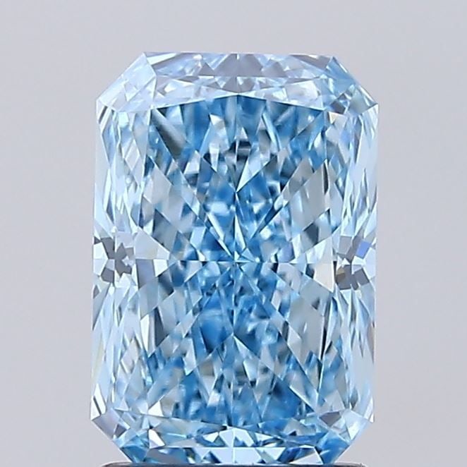 Loose Diamond - RADIANT 1.57ct Fancy Vivid Blue VVS2: Loose Diamond - RADIANT 1.57ct Fancy Vivid Blue VVS2 Source: This is a real non-mined Diamond that has been grown in a lab Shape: RADIANT Carats: 1.57 Color: Fancy Vivid Blue Certification: IGI Video: