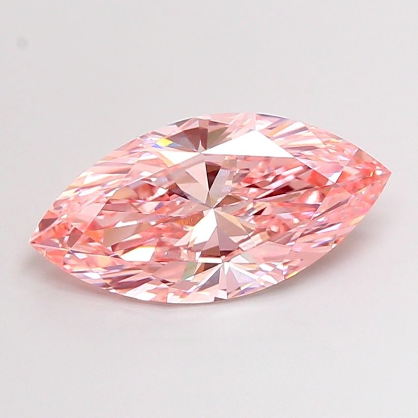 Loose Diamond - MARQUISE 4.59ct Fancy Vivid Pink VS1: Loose Diamond - MARQUISE 4.59ct Fancy Vivid Pink VS1 Source: This is a real non-mined Diamond that has been grown in a lab Shape: MARQUISE Carats: 4.59 Color: Fancy Vivid Pink Certification: IGI Video