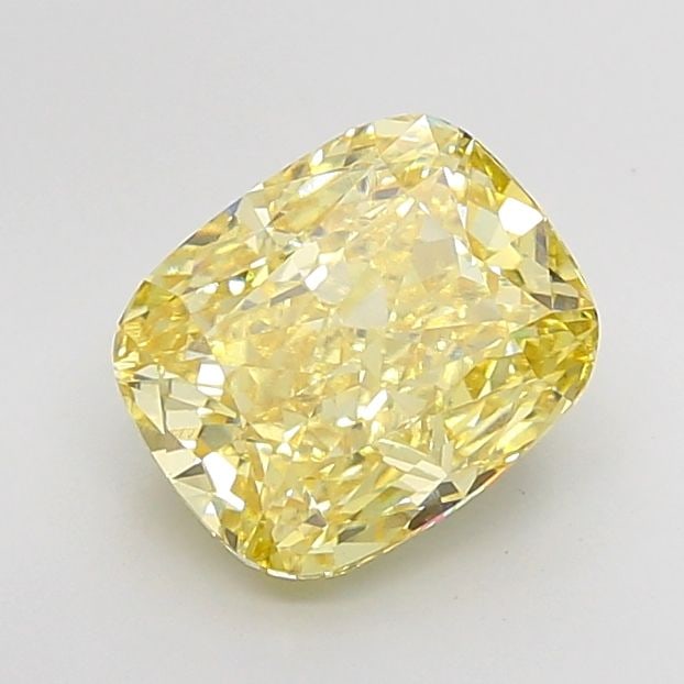 Loose Diamond - CUSHION MODIFIED 5.04ct Fancy Intense Yellow VS1: Loose Diamond - CUSHION MODIFIED 5.04ct Fancy Intense Yellow VS1 Source: This is a real non-mined Diamond that has been grown in a lab Shape: CUSHION MODIFIED Carats: 5.04 Color: Fancy Intense Yellow 
