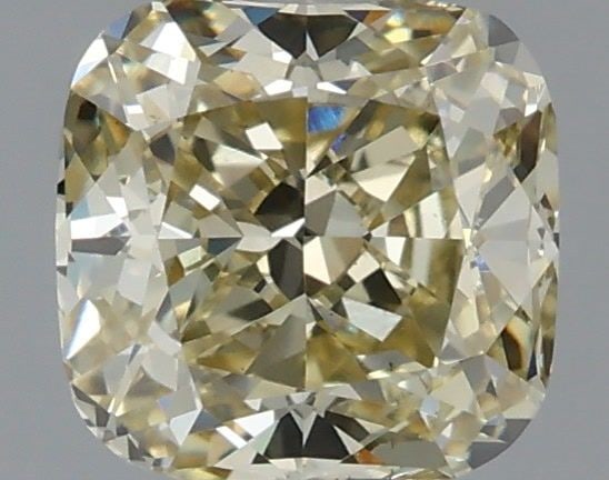 Loose Diamond - CUSHION MODIFIED 1.51ct Fancy Light Yellow VS1: Loose Diamond - CUSHION MODIFIED 1.51ct Fancy Light Yellow VS1 Source: This is a real non-mined Diamond that has been grown in a lab Shape: CUSHION MODIFIED Carats: 1.51 Color: Fancy Light Yellow Cert