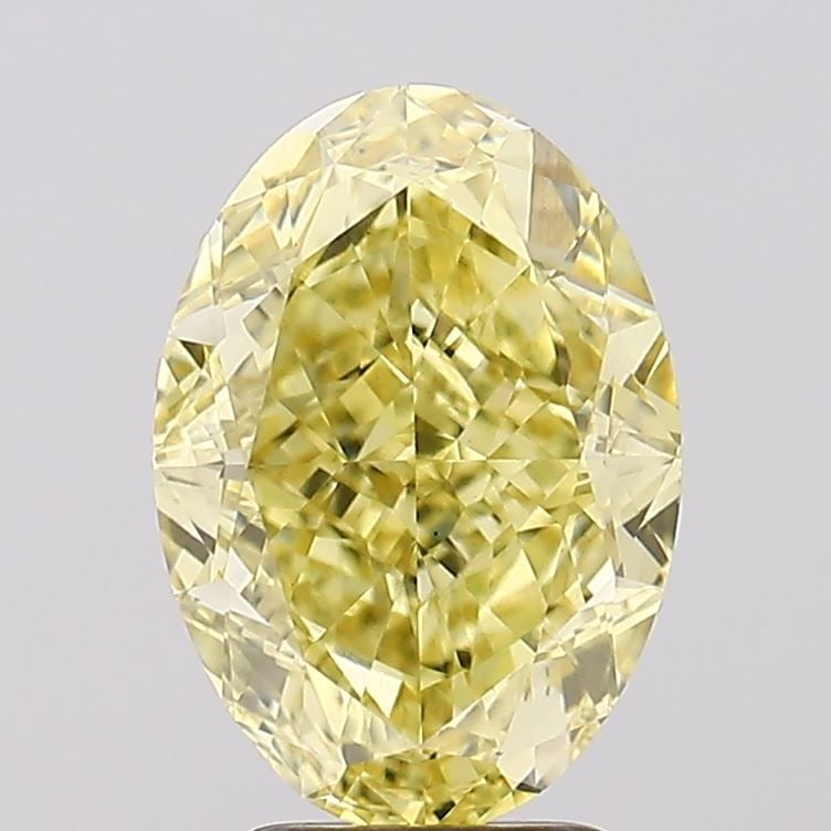 Loose Diamond - OVAL 4.09ct Fancy Intense Yellow VS1: Loose Diamond - OVAL 4.09ct Fancy Intense Yellow VS1 Source: This is a real non-mined Diamond that has been grown in a lab Shape: OVAL Carats: 4.09 Color: Fancy Intense Yellow Certification: IGI Video