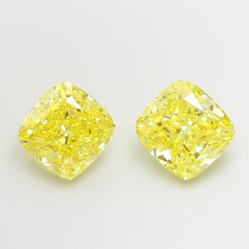 Loose Diamond - CUSHION MODIFIED 3.71ct Fancy Vivid Yellow VS1: Loose Diamond - CUSHION MODIFIED 3.71ct Fancy Vivid Yellow VS1 Source: This is a real non-mined Diamond that has been grown in a lab Shape: CUSHION MODIFIED Carats: 3.71 Color: Fancy Vivid Yellow Cert