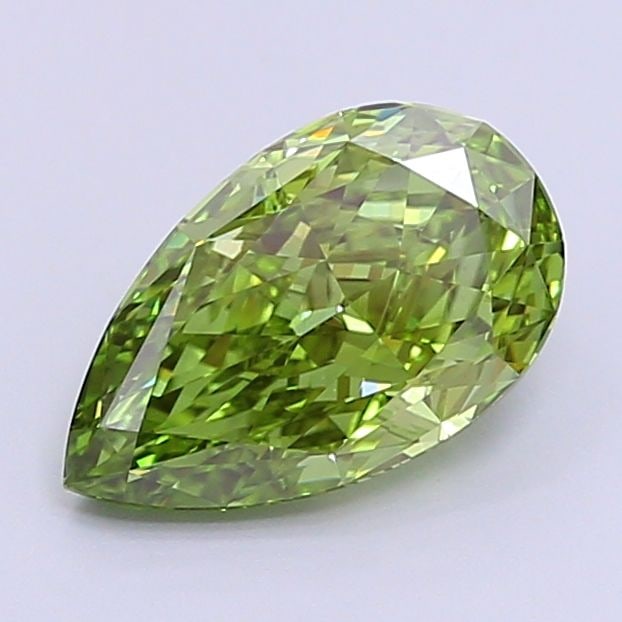 Loose Diamond - PEAR 1.61ct Fancy Vivid Green VVS2: Loose Diamond - PEAR 1.61ct Fancy Vivid Green VVS2 Source: This is a real non-mined Diamond that has been grown in a lab Shape: PEAR Carats: 1.61 Color: Fancy Vivid Green Certification: IGI Video: