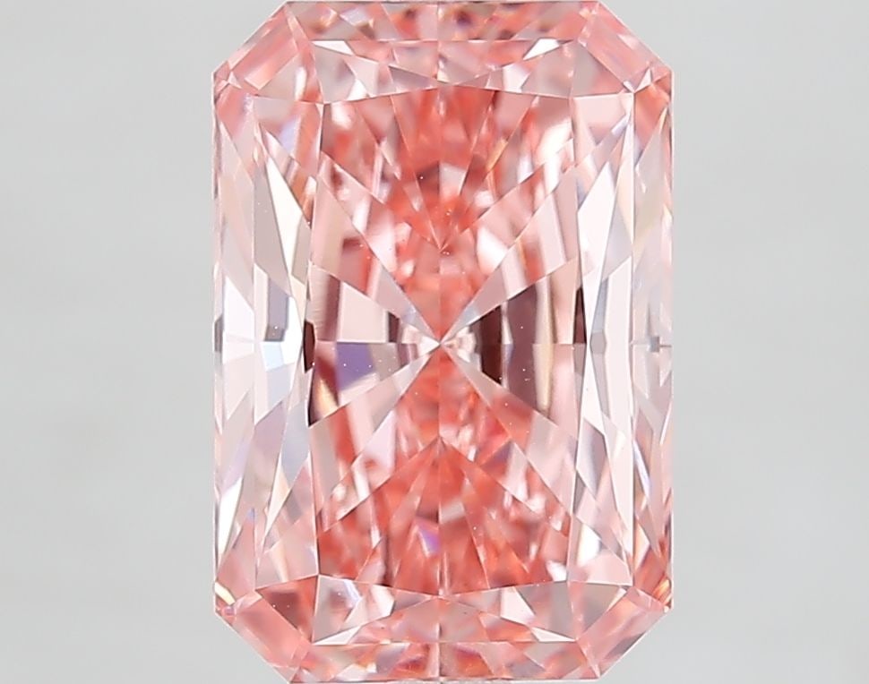 Loose Diamond - RADIANT 4.09ct Fancy Vivid Pink VVS2: Loose Diamond - RADIANT 4.09ct Fancy Vivid Pink VVS2 Source: This is a real non-mined Diamond that has been grown in a lab Shape: RADIANT Carats: 4.09 Color: Fancy Vivid Pink Certification: IGI Video: