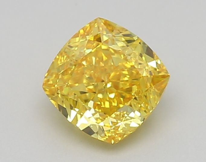 Loose Diamond - CUSHION MODIFIED 1.25ct Fancy Vivid Yellow VVS1: Loose Diamond - CUSHION MODIFIED 1.25ct Fancy Vivid Yellow VVS1 Source: This is a real non-mined Diamond that has been grown in a lab Shape: CUSHION MODIFIED Carats: 1.25 Color: Fancy Vivid Yellow Cer