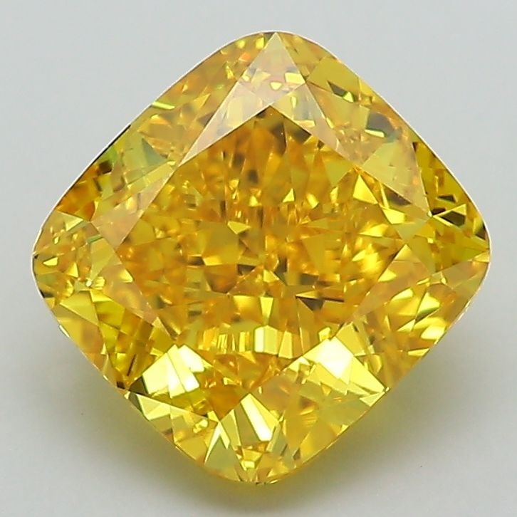 Loose Diamond - CUSHION MODIFIED 2.67ct Fancy Vivid Yellow VS1: Loose Diamond - CUSHION MODIFIED 2.67ct Fancy Vivid Yellow VS1 Source: This is a real non-mined Diamond that has been grown in a lab Shape: CUSHION MODIFIED Carats: 2.67 Color: Fancy Vivid Yellow Cert