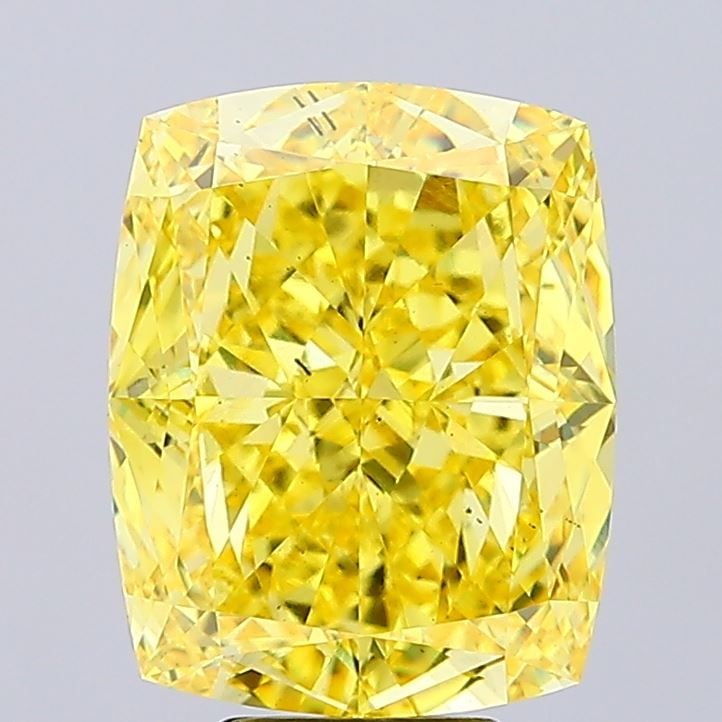Loose Diamond - CUSHION MODIFIED 9.21ct Fancy Vivid Yellow VS2: Loose Diamond - CUSHION MODIFIED 9.21ct Fancy Vivid Yellow VS2 Source: This is a real non-mined Diamond that has been grown in a lab Shape: CUSHION MODIFIED Carats: 9.21 Color: Fancy Vivid Yellow Cert